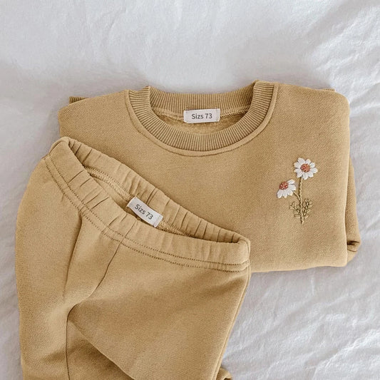 Conjunto de Moletom para Bebê e Meninas, Agasalho para crianças